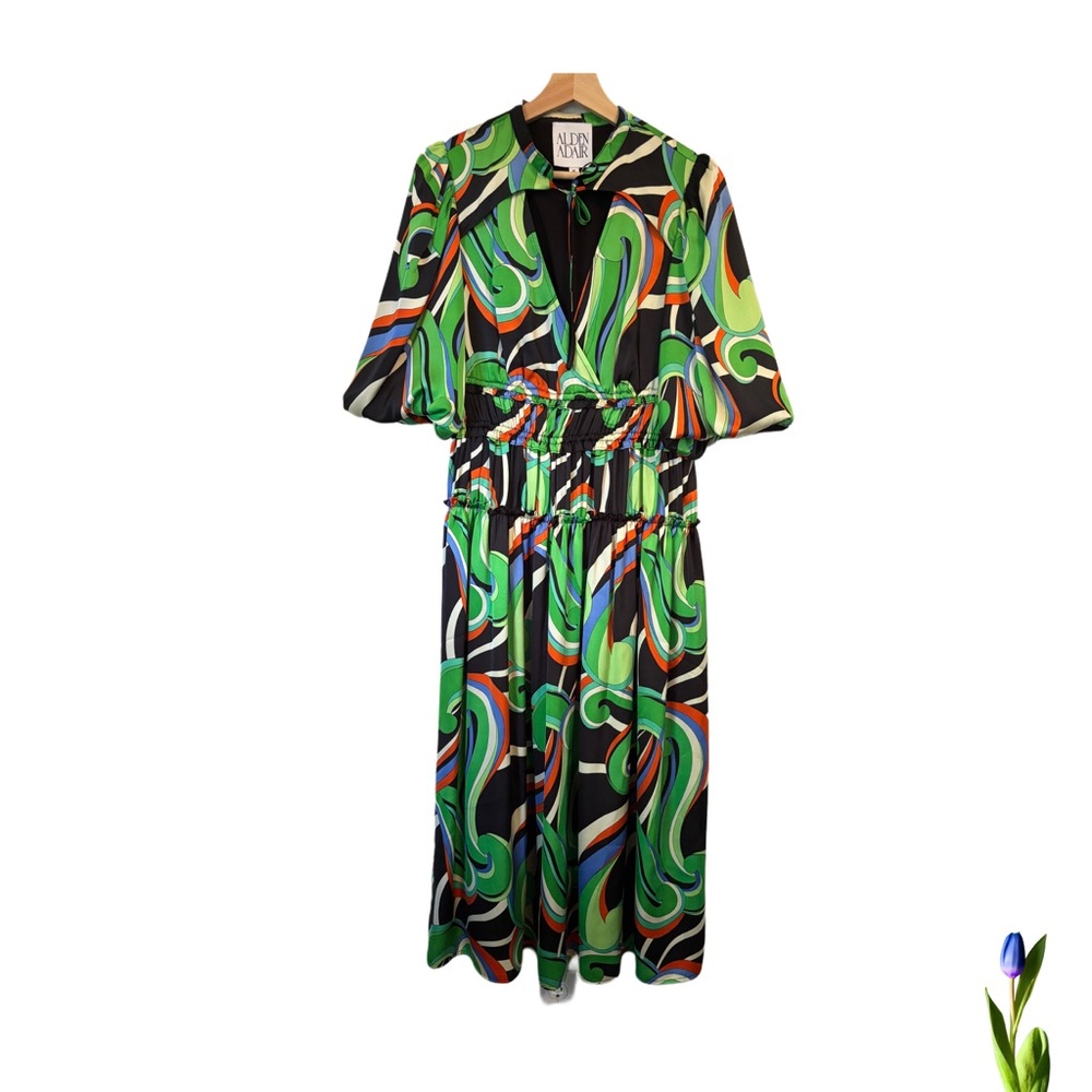 Alden Adair Bold Psychedelic
Print Midi Dress size M